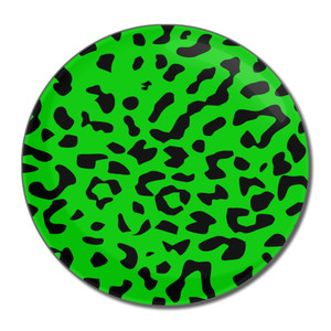 Green Leopard Print - Round Compact Mirror Green Leopard Print - Round Compact Mirror