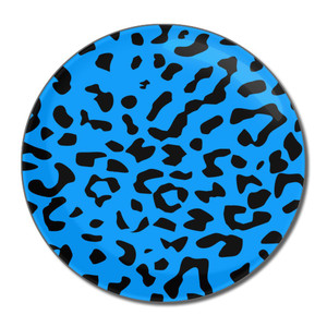 Blue Leopard Print - Round Compact Mirror Blue Leopard Print - Round Compact Mirror