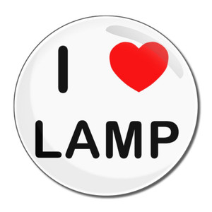 I Love Lamp - Round Compact Mirror