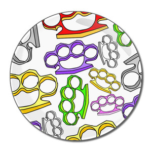 Knuckle Duster Pattern - Round Compact Mirror