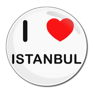 I Love Istanbul - Round Compact Mirror