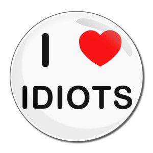 I Love Idiots - Round Compact Mirror