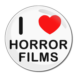 I Love Horror Films - Round Compact Mirror