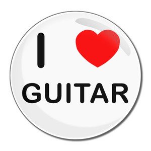 I Love Guitar - Round Compact Mirror I Love Guitar - Round Compact Mirror