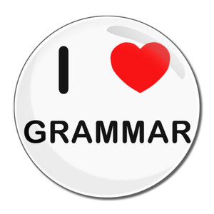 I Love Grammar - Round Compact Mirror