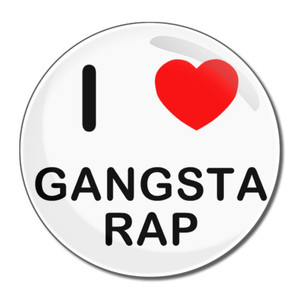 I Love Gangsta Rap - Round Compact Mirror I Love Gangsta Rap - Round Compact Mirror