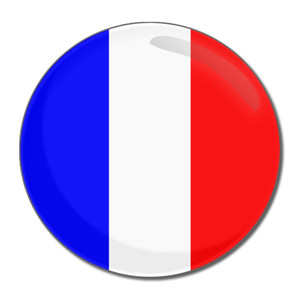 France Flag - Round Compact Mirror