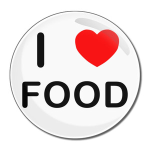 I Love Food - Round Compact Mirror I Love Food - Round Compact Mirror