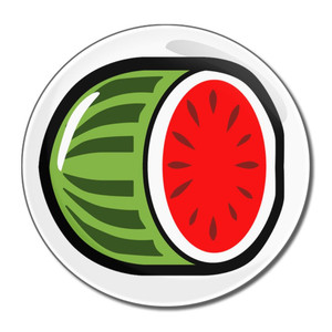 Fruit Machine Melon - Round Compact Mirror Fruit Machine Melon - Round Compact Mirror