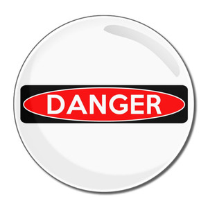 Danger - Round Compact Mirror Danger - Round Compact Mirror