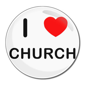 I Love Church - Round Compact Mirror