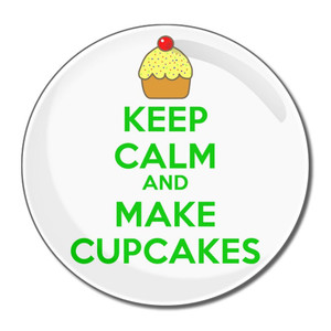 Keep Calm and Make Cupcakes - Round Compact Mirror