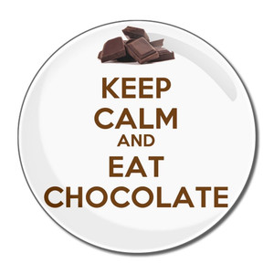 Keep Calm and Eat Chocolate - Round Compact Mirror
