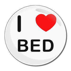 I Love Bed - Round Compact Mirror I Love Bed - Round Compact Mirror