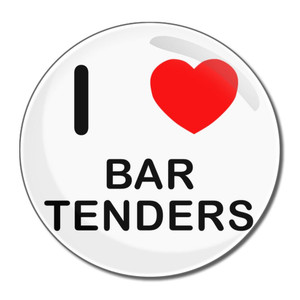 I Love Bar Tenders - Round Compact Mirror