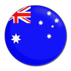 Australia Flag - Round Compact Mirror