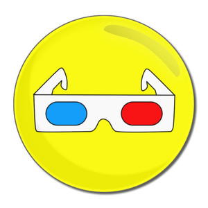 3D Glasses - Round Compact Mirror
