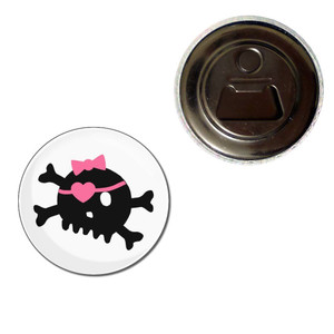 White Skull with Bow - Fridge Magnet Bottle Opener White Skull with Bow - Fridge Magnet Bottle Opener