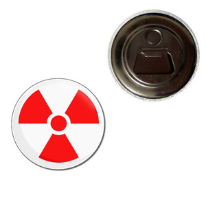 Red Nuclear Symbol - Fridge Magnet Bottle Opener Red Nuclear Symbol - Fridge Magnet Bottle Opener