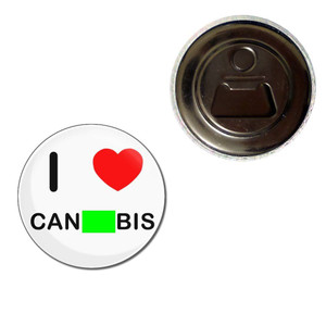 I Love Cannabis - Fridge Magnet Bottle Opener I Love Cannabis - Fridge Magnet Bottle Opener