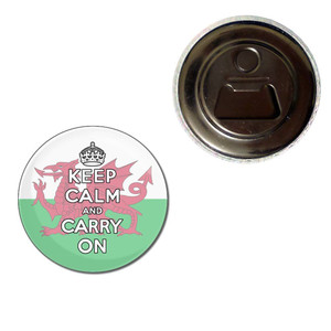 Wales Flag Keep Calm and Carry On - Fridge Magnet Bottle Opener Wales Flag Keep Calm and Carry On - Fridge Magnet Bottle Opener