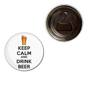 Keep Calm and Drink Beer - Fridge Magnet Bottle Opener Keep Calm and Drink Beer - Fridge Magnet Bottle Opener