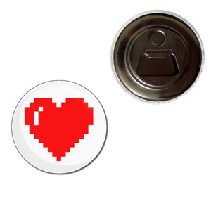 Pixel Heart - Fridge Magnet Bottle Opener Pixel Heart - Fridge Magnet Bottle Opener