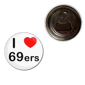 I Love 69ers - Fridge Magnet Bottle Opener I Love 69ers - Fridge Magnet Bottle Opener
