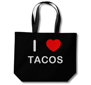 I Love Tacos - Cotton Shopping Bag I Love Tacos - Cotton Shopping Bag