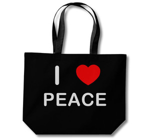 I Love Peace - Cotton Shopping Bag I Love Peace - Cotton Shopping Bag