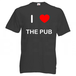 I Love Heart The Pub - T Shirt