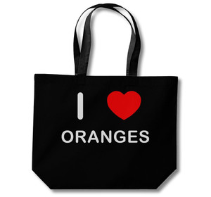 I Love Oranges - Cotton Shopping Bag