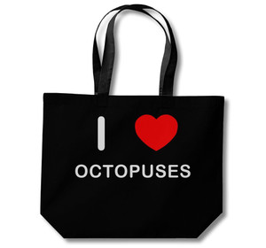 I Love Octopuses - Cotton Shopping Bag