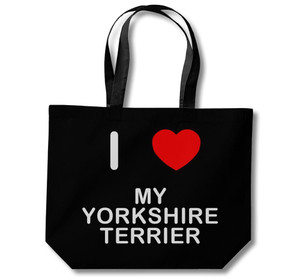 I Love My Yorkshire Terrier - Cotton Shopping Bag I Love My Yorkshire Terrier - Cotton Shopping Bag