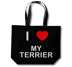I Love My Terrier - Cotton Shopping Bag I Love My Terrier - Cotton Shopping Bag