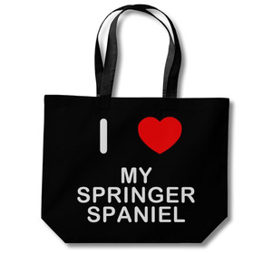 I Love My Springer Spaniel - Cotton Shopping Bag