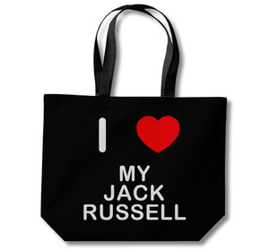 I Love My Jack Russell - Cotton Shopping Bag