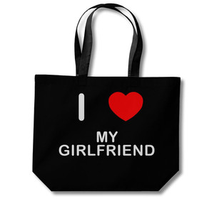 I Love My Girlfriend - Cotton Shopping Bag I Love My Girlfriend - Cotton Shopping Bag