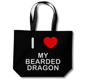 I Love My Bearded Dragon - Cotton Shopping Bag I Love My Bearded Dragon - Cotton Shopping Bag