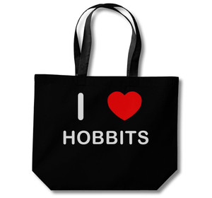 I Love Hobbits - Cotton Shopping Bag I Love Hobbits - Cotton Shopping Bag