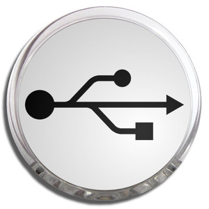 USB Logo - Fridge Magnet Memo Clip