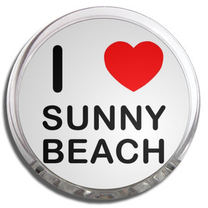 I Love Sunny Beach - Fridge Magnet Memo Clip I Love Sunny Beach - Fridge Magnet Memo Clip