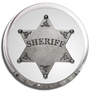 Sheriff Badge - Fridge Magnet Memo Clip