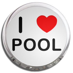 I Love Pool - Fridge Magnet Memo Clip