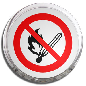 No Naked Flames - Fridge Magnet Memo Clip