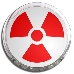 Red Nuclear Symbol - Fridge Magnet Memo Clip Red Nuclear Symbol - Fridge Magnet Memo Clip
