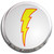 Lightning Bolt White - Fridge Magnet Memo Clip