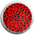 Red Leopard Print - Fridge Magnet Memo Clip