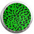 Green Leopard Print - Fridge Magnet Memo Clip