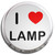 I love Lamp - Fridge Magnet Memo Clip